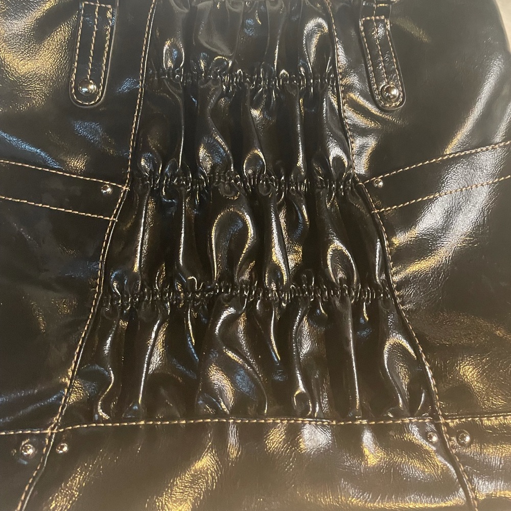 Elle (Prada Design)Large Black Faux Leather Hobo Bag